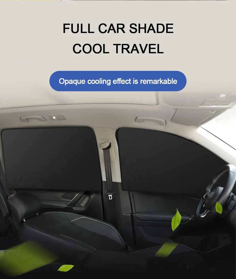 Universal Car Side Window Sunshades- 100% UV Block with Rearview Gap & Window-Operable Design - Image 10