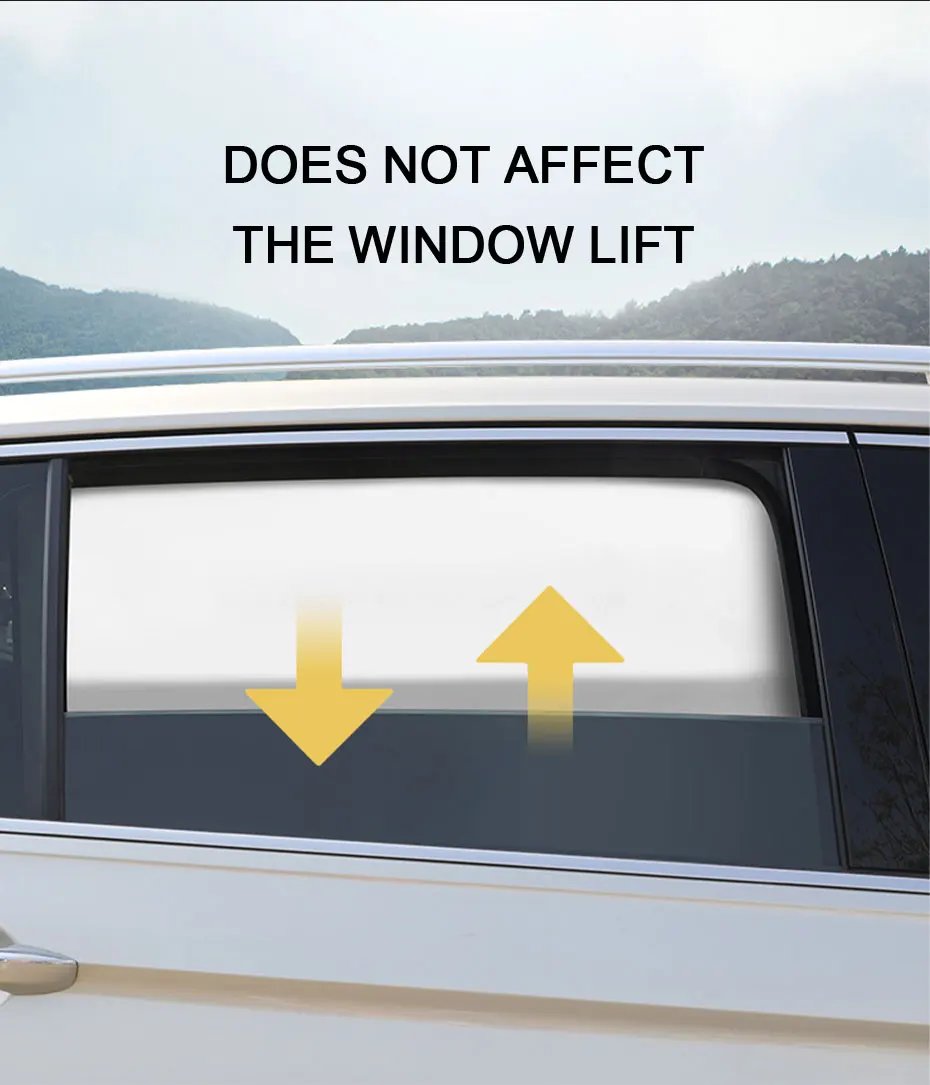 Universal Car Side Window Sunshades- 100% UV Block with Rearview Gap & Window-Operable Design - Image 11