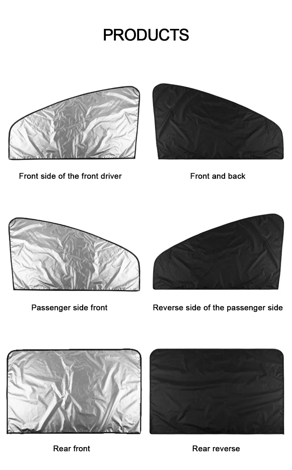 Universal Car Side Window Sunshades- 100% UV Block with Rearview Gap & Window-Operable Design - Image 14