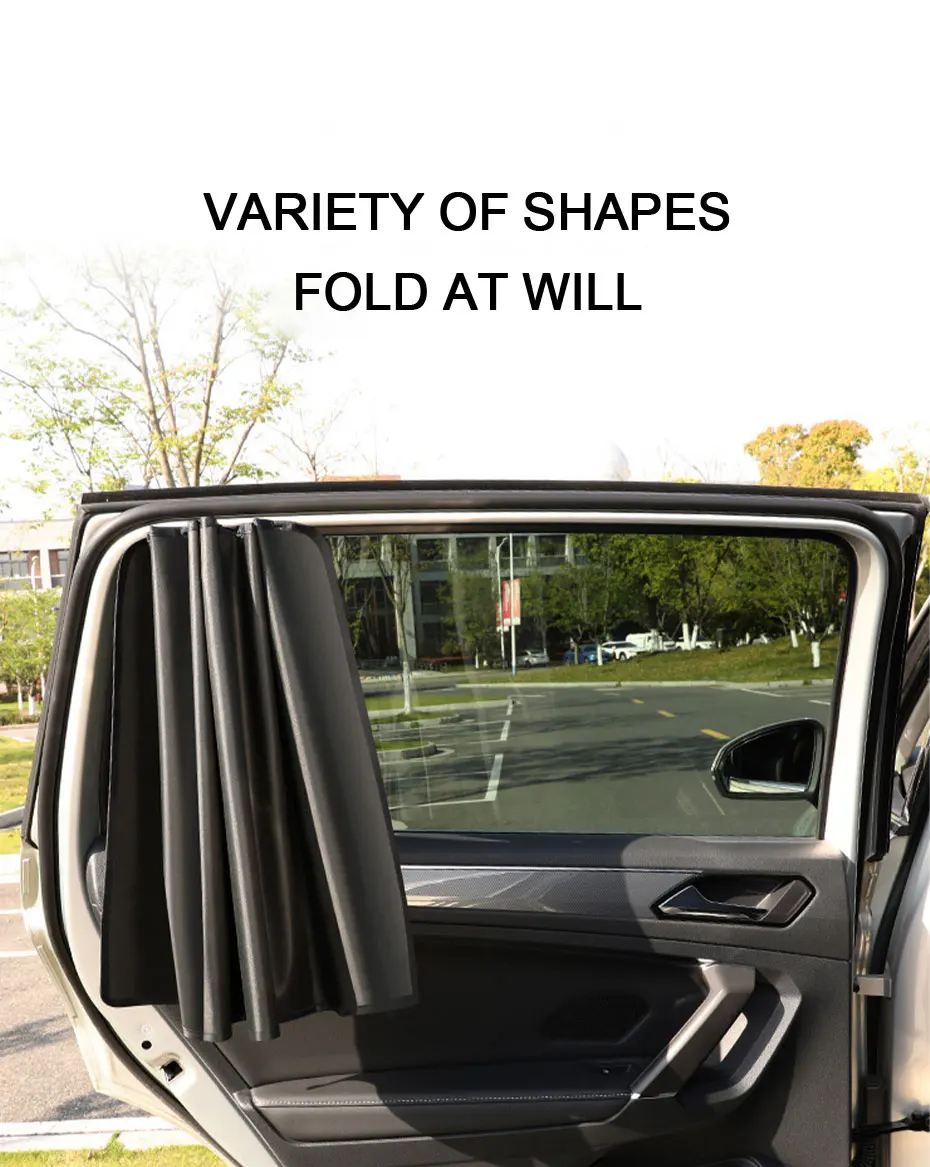 Universal Car Side Window Sunshades- 100% UV Block with Rearview Gap & Window-Operable Design - Image 9