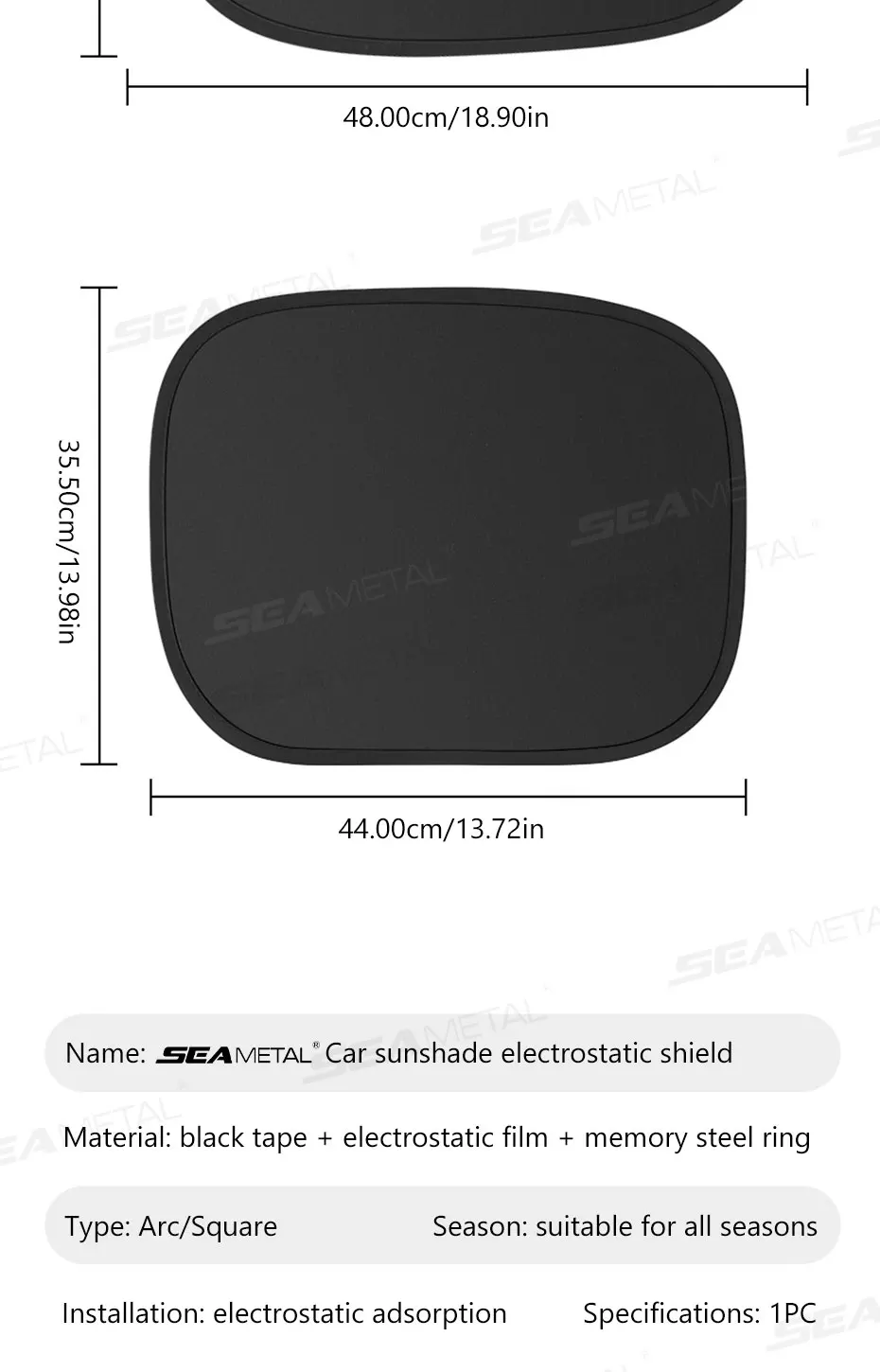 Glare Reduction & Skin Protection Electrostatic Car Window UV Blocking Sun Shade - Image 19