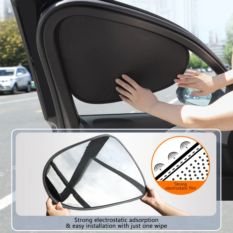 Glare Reduction & Skin Protection Electrostatic Car Window UV Blocking Sun Shade - Image 2