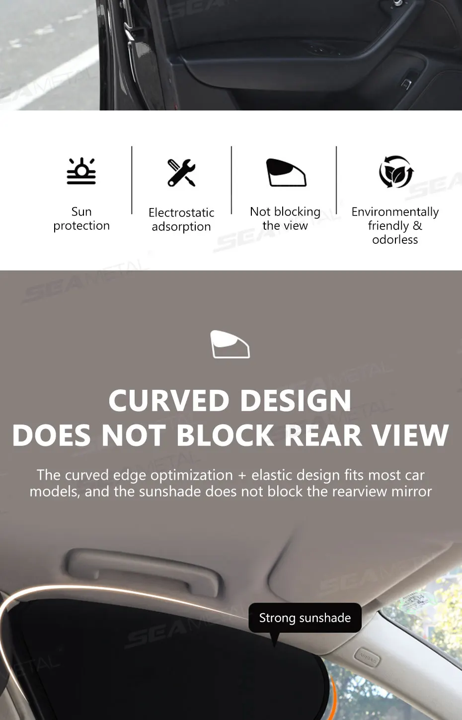 Glare Reduction & Skin Protection Electrostatic Car Window UV Blocking Sun Shade - Image 8