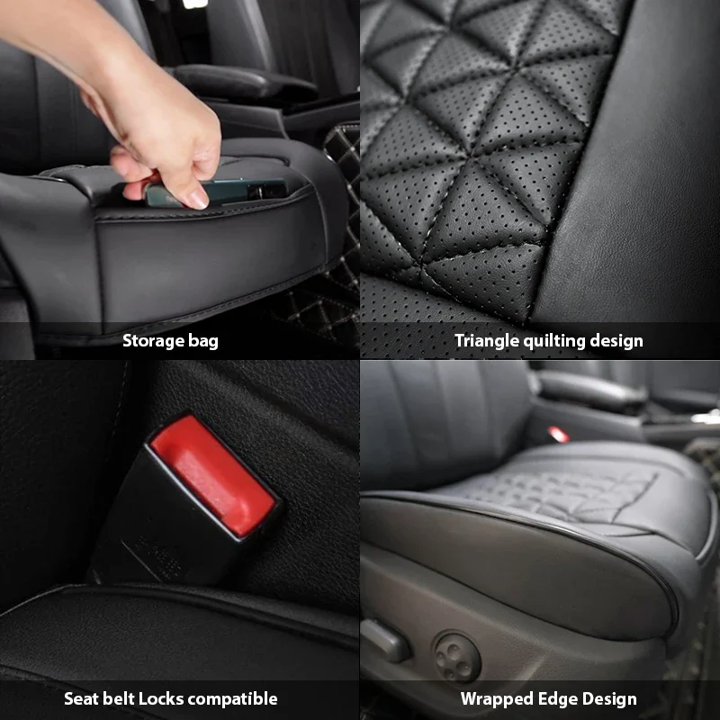 Deluxe PU Leather Car Seat Cover – Padded, Breathable & Universal Fit - Image 6