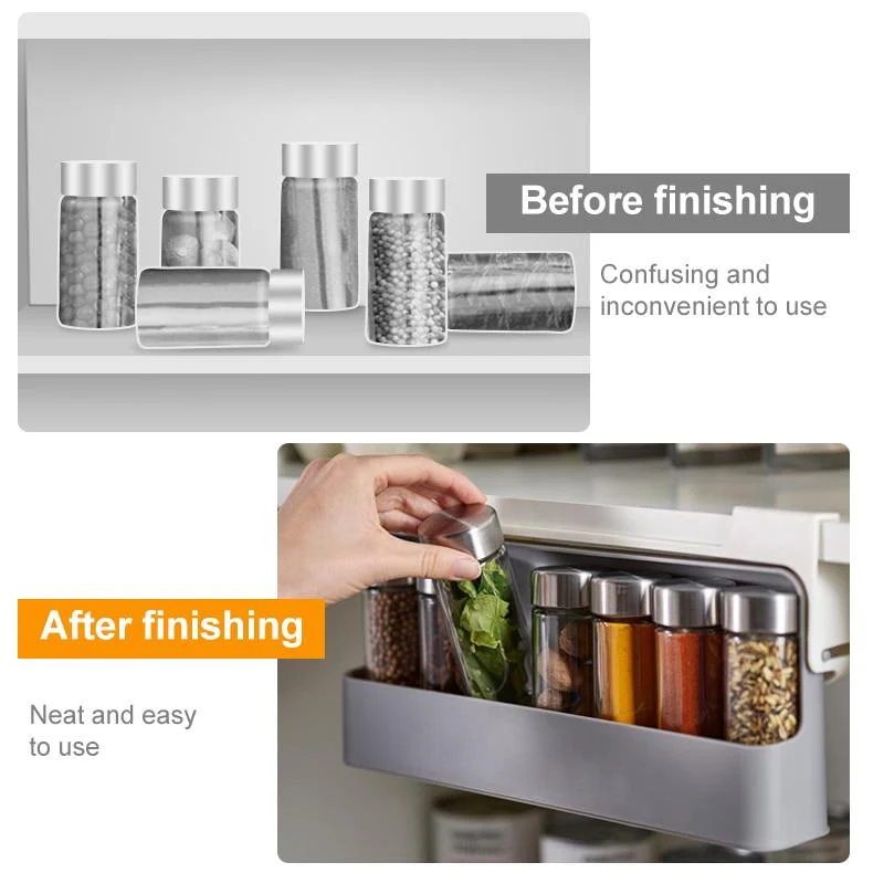 Self-adhesive Hidden Spice Organizer Drawer - Image 13