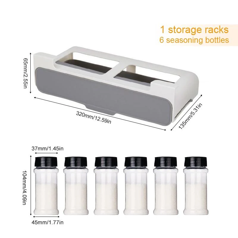 Self-adhesive Hidden Spice Organizer Drawer - Image 14