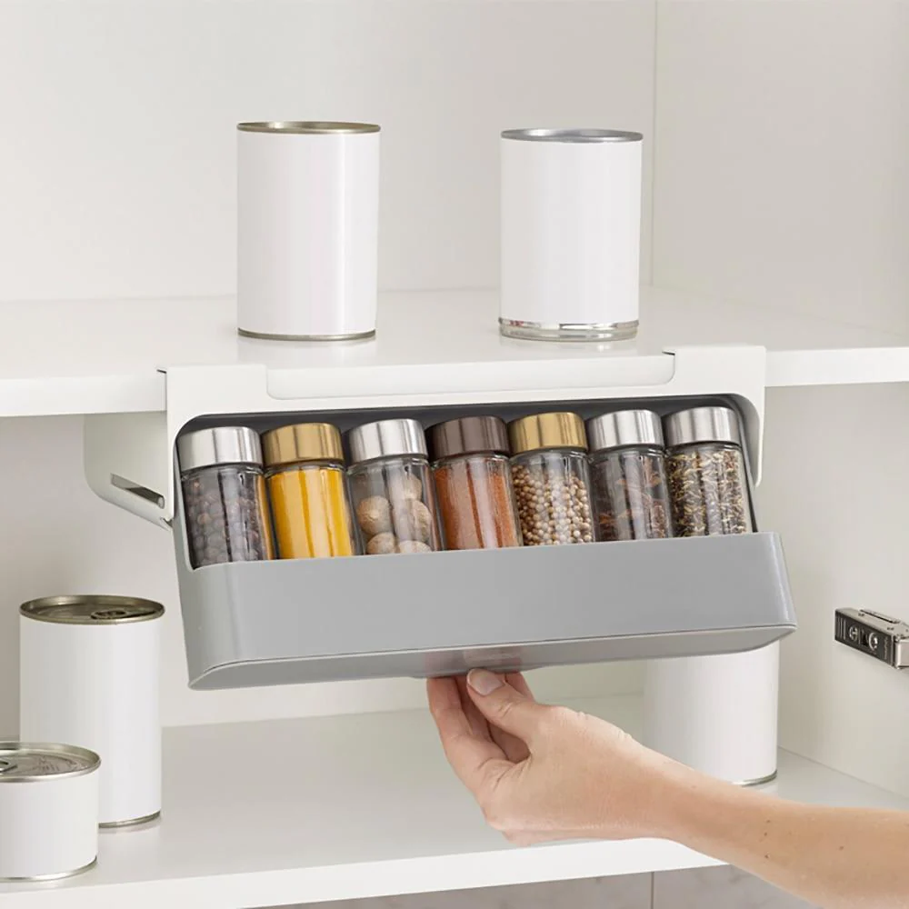 Self-adhesive Hidden Spice Organizer Drawer - Image 2