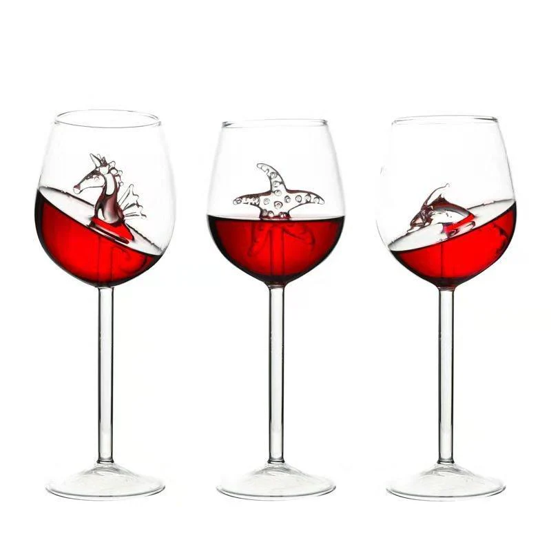SHARK RED WINE GOBLET (Handmade)**2pcs** - Image 10