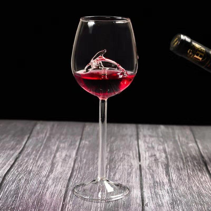 SHARK RED WINE GOBLET (Handmade)**2pcs** - Image 2