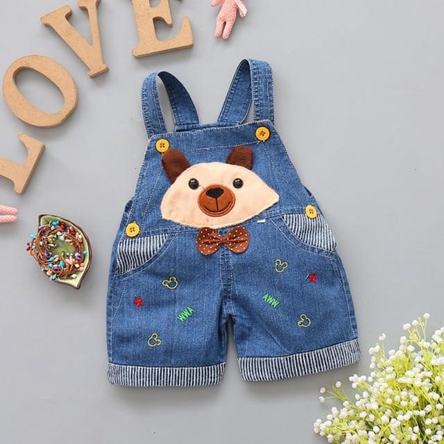 Baby Jeans Overall With Cute Animal Face - Image 2