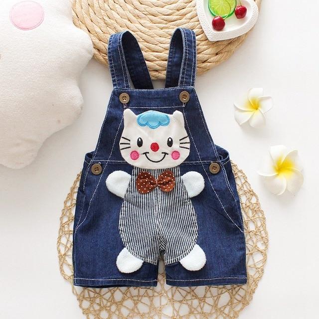 Baby Jeans Overall With Cute Animal Face - Image 3