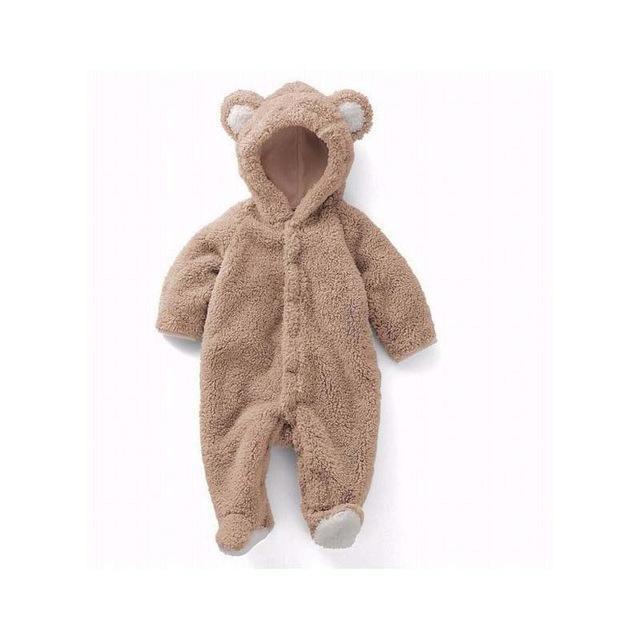 Winter long sleeve romper With Teddy Bear Eears - Image 10
