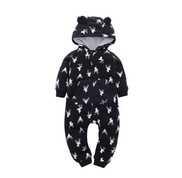 Winter long sleeve romper With Teddy Bear Eears - Image 13