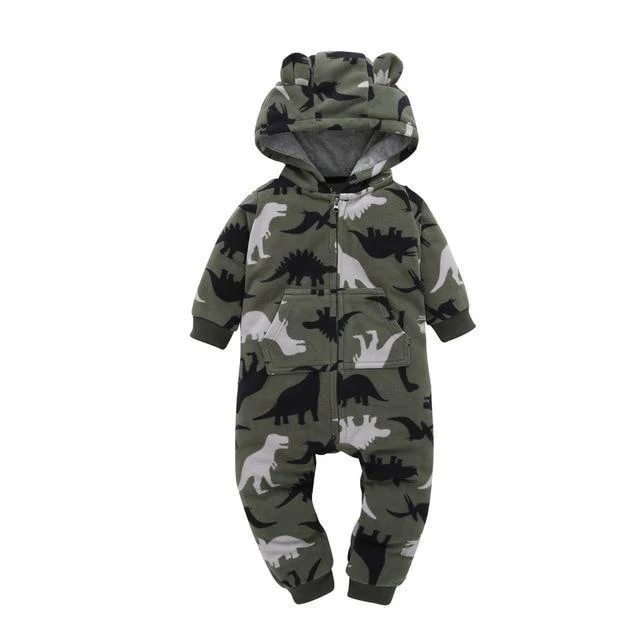 Winter long sleeve romper With Teddy Bear Eears - Image 18