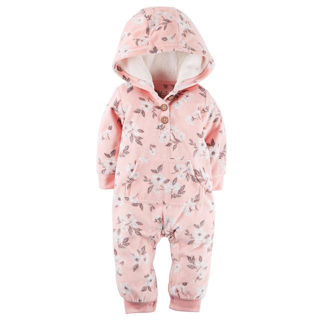 Winter long sleeve romper With Teddy Bear Eears - Image 20