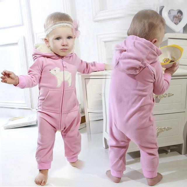 Winter long sleeve romper With Teddy Bear Eears - Image 22