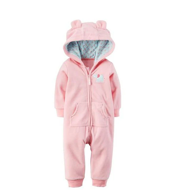Winter long sleeve romper With Teddy Bear Eears - Image 24