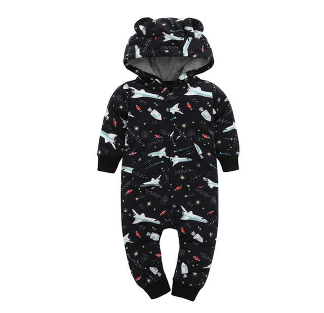 Winter long sleeve romper With Teddy Bear Eears - Image 26