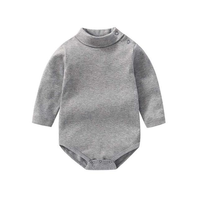 100% cotton Baby Bodysuit With long Sleevs And Turtle Neck - Image 10