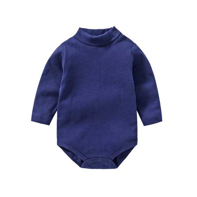 100% cotton Baby Bodysuit With long Sleevs And Turtle Neck - Image 15
