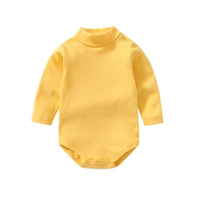 100% cotton Baby Bodysuit With long Sleevs And Turtle Neck - Image 16