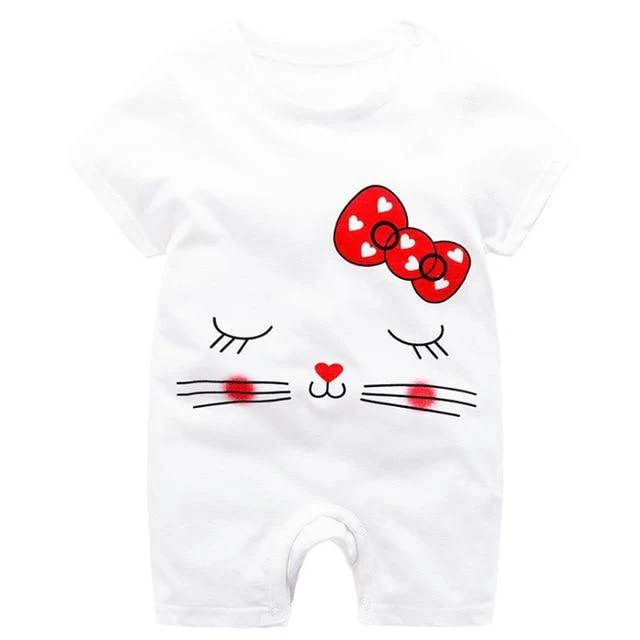 Adorable Short Sleeved Baby Bodysuit With A Cartoon Print - Image 2