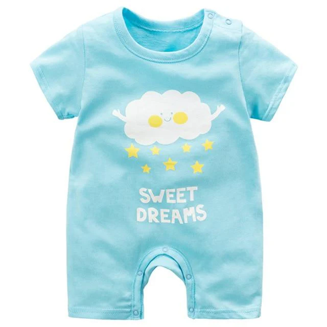 Adorable Short Sleeved Baby Bodysuit With A Cartoon Print - Image 3