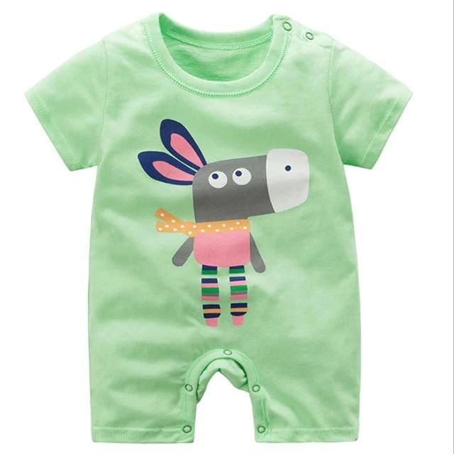 Adorable Short Sleeved Baby Bodysuit With A Cartoon Print - Image 4
