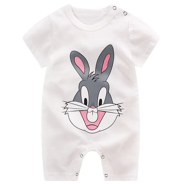 Adorable Short Sleeved Baby Bodysuit With A Cartoon Print - Image 5