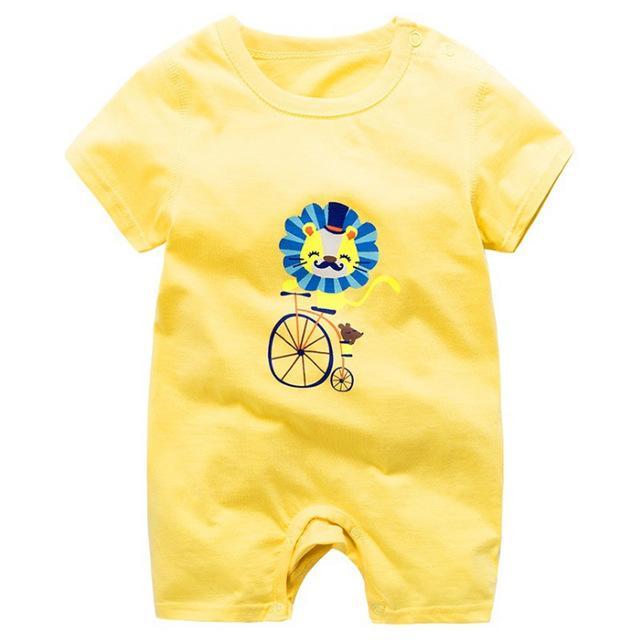 Adorable Short Sleeved Baby Bodysuit With A Cartoon Print - Image 8
