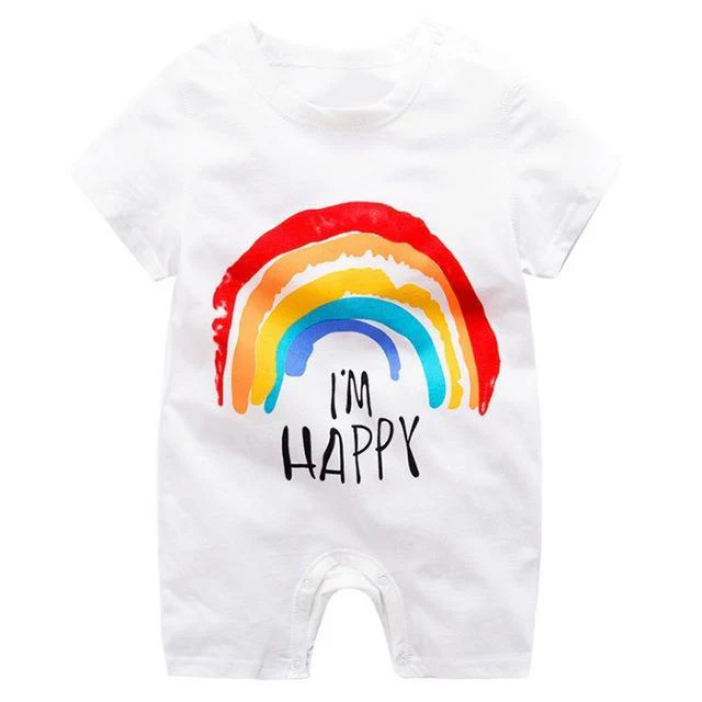 Adorable Short Sleeved Baby Bodysuit With A Cartoon Print - Image 9