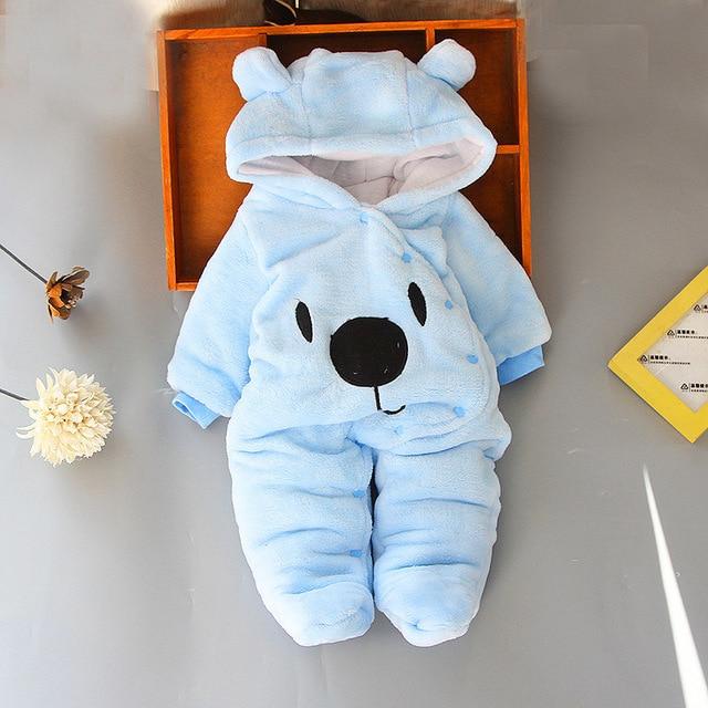 Winter Warm Teddy Bear Style Baby Romper - Image 3