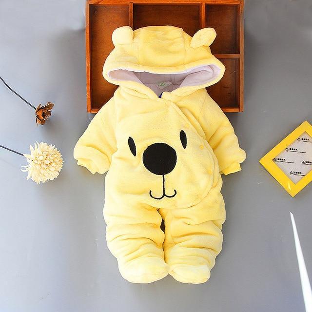 Winter Warm Teddy Bear Style Baby Romper - Image 4