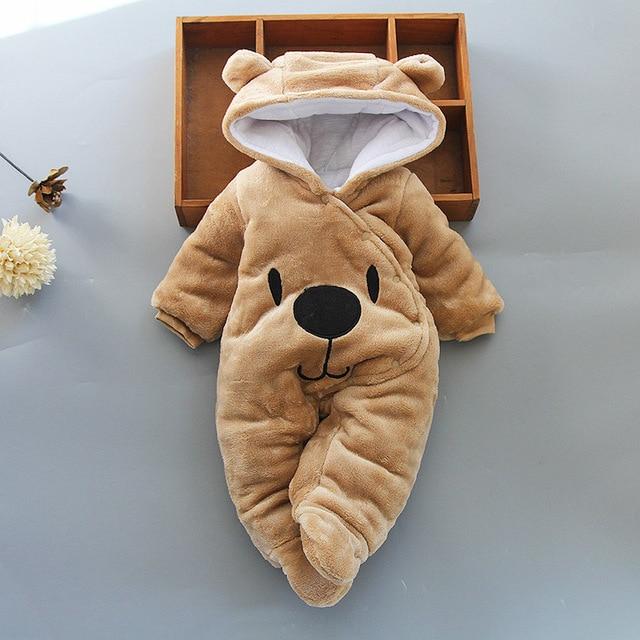 Winter Warm Teddy Bear Style Baby Romper - Image 5