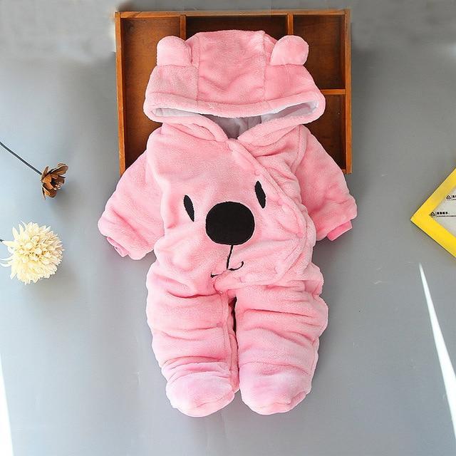 Winter Warm Teddy Bear Style Baby Romper - Image 6
