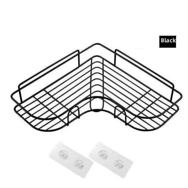 Decorative Punch-free Corner Wrought Iron Shelf (2pcs) - Image 10