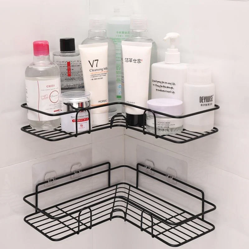 Decorative Punch-free Corner Wrought Iron Shelf (2pcs) - Image 3