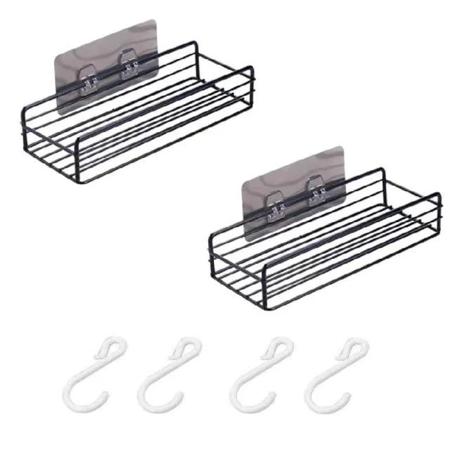 Decorative Punch-free Corner Wrought Iron Shelf (2pcs) - Image 7