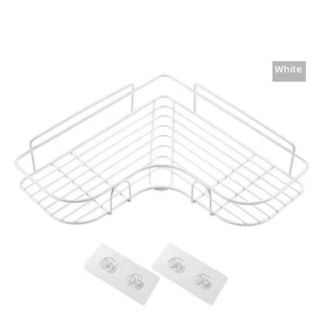 Decorative Punch-free Corner Wrought Iron Shelf (2pcs) - Image 9
