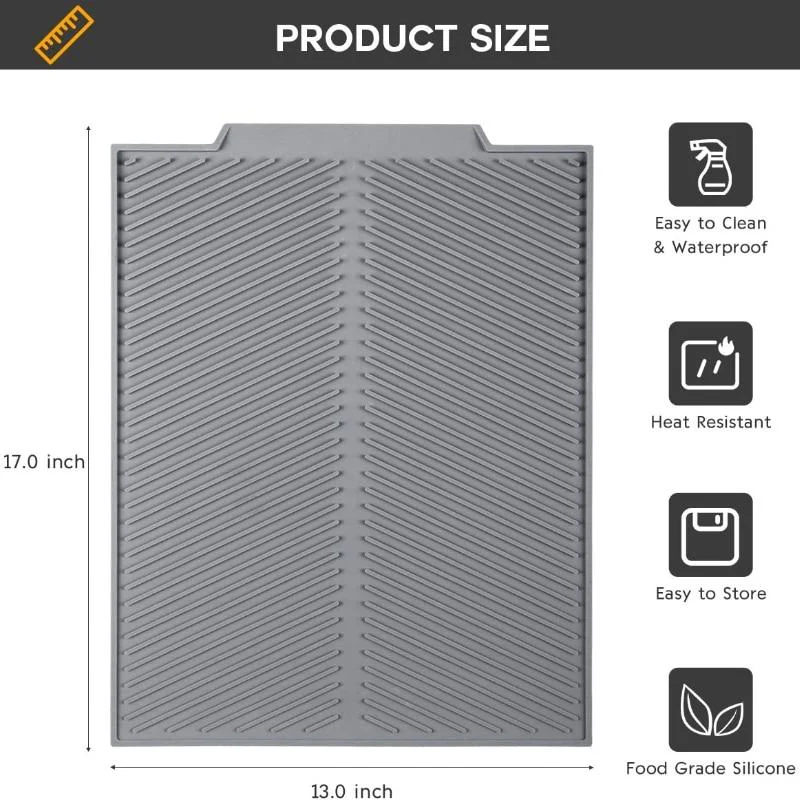 Silicone Dish Drying & Draining Heat Resistant Mat - Image 11