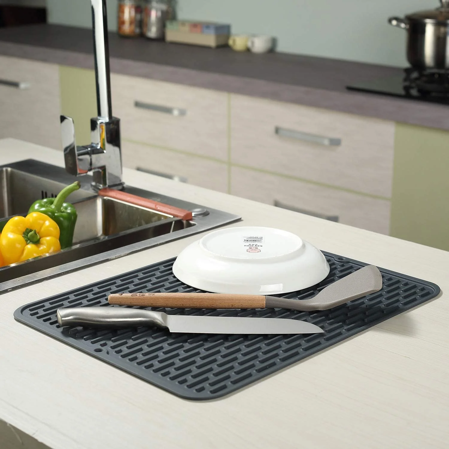 Silicone Dish Drying & Draining Heat Resistant Mat - Image 5