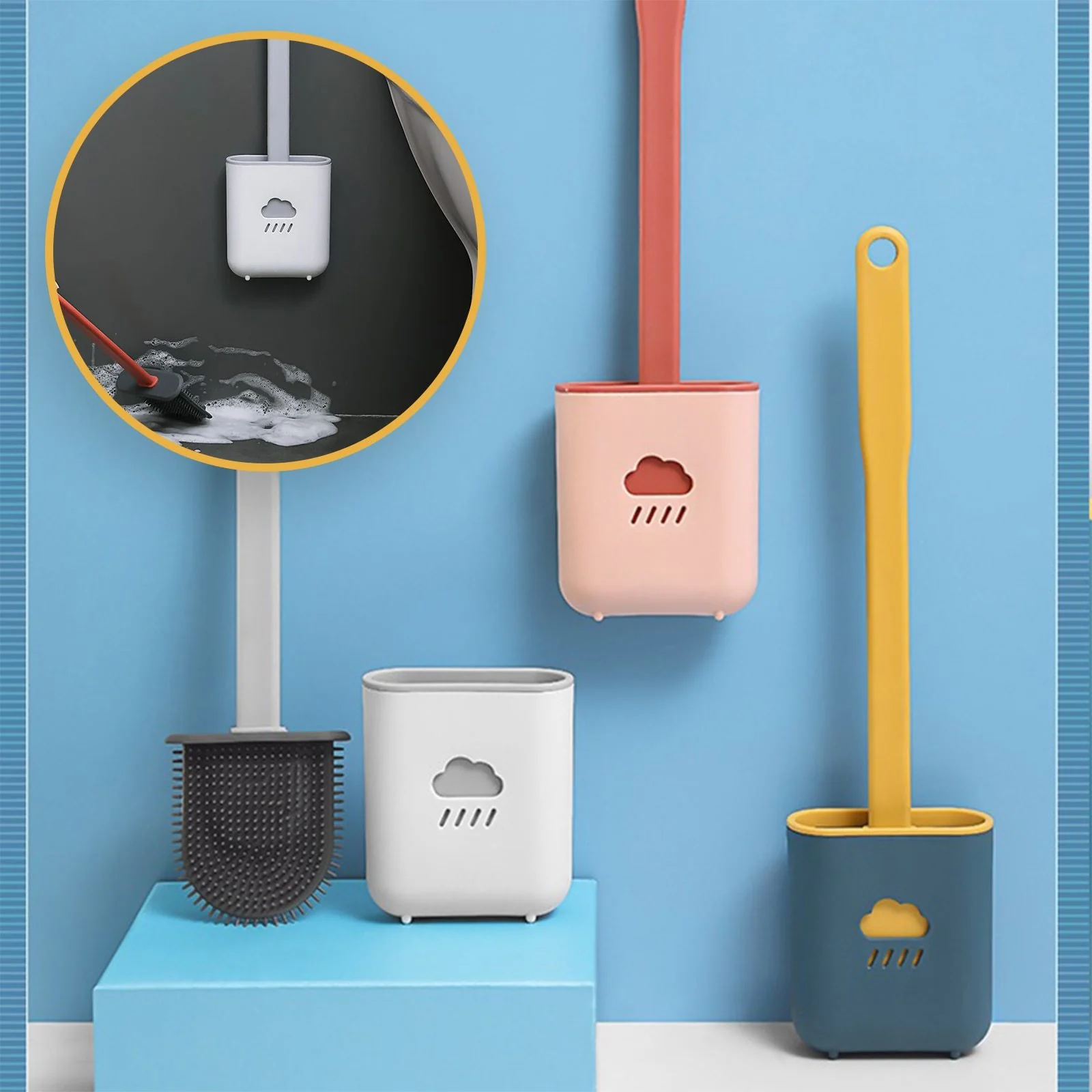 Wall Hanging Smart Silicone Toilet Brush - Image 2