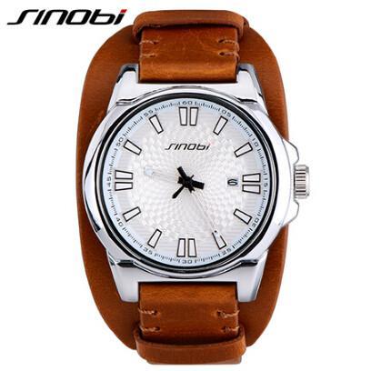 Luxury Leather Military Watch - Image 5