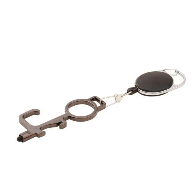 Smart 4 in 1 Touch-less EDC Door Opener With Stretchable Keychain - Image 2
