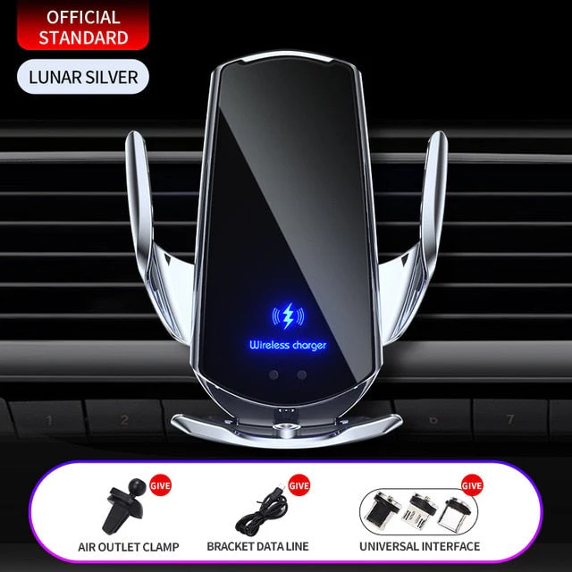 Automatic 3 in 1 Smart 15W Fast Wireless Charger Phone Mount - Image 14