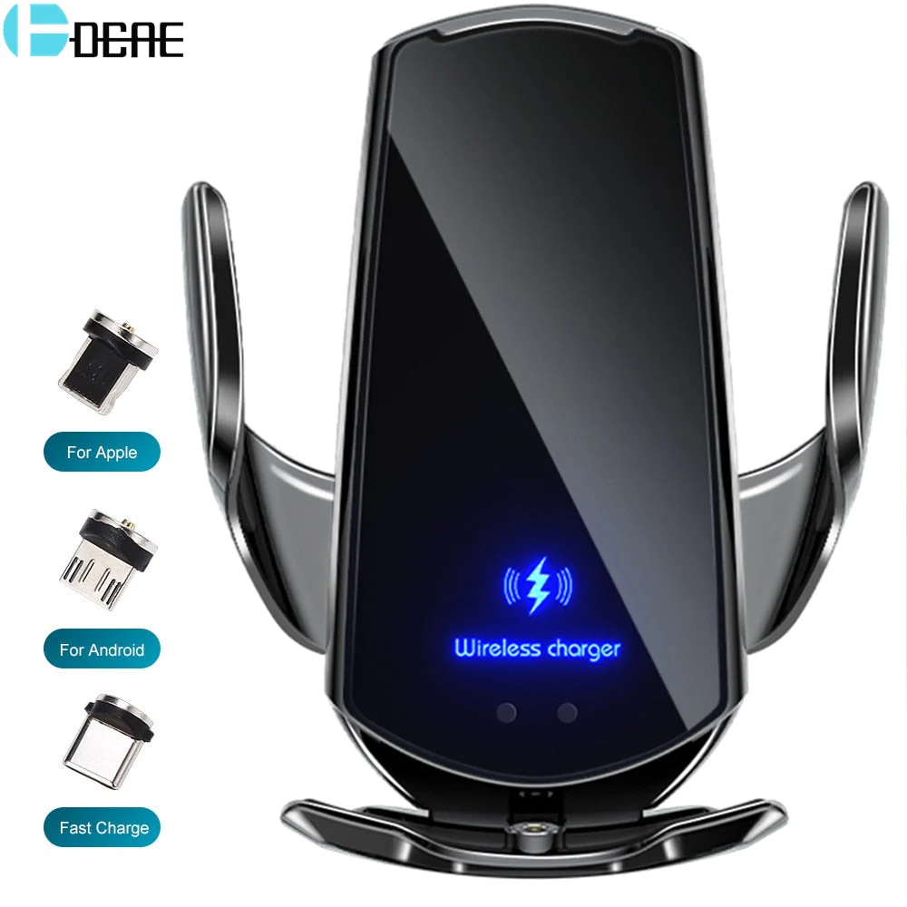 Automatic 3 in 1 Smart 15W Fast Wireless Charger Phone Mount - Image 2