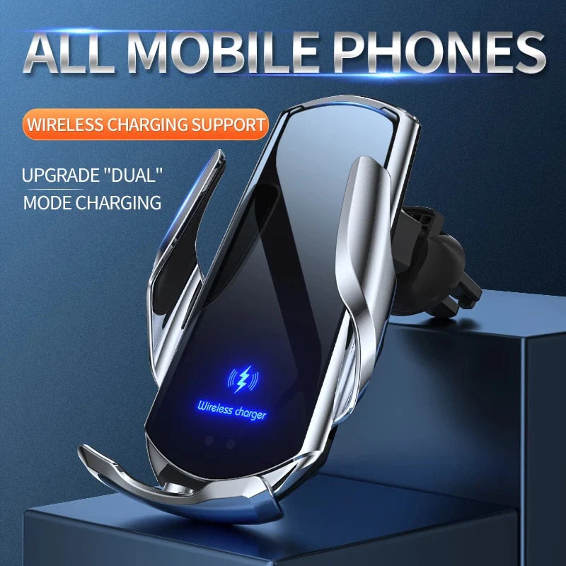 Automatic 3 in 1 Smart 15W Fast Wireless Charger Phone Mount - Image 3
