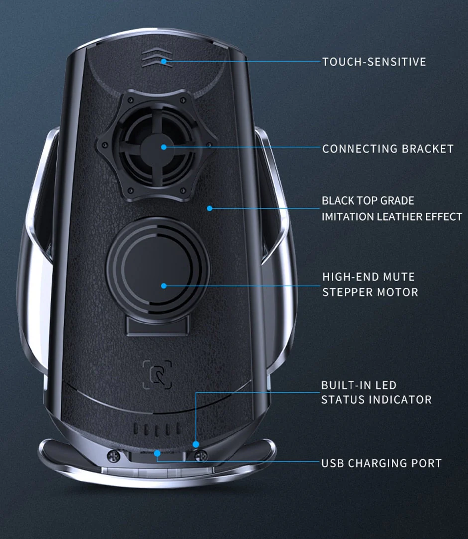 Automatic 3 in 1 Smart 15W Fast Wireless Charger Phone Mount - Image 5