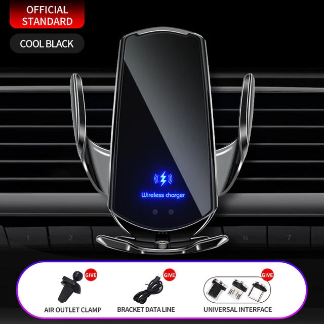 Automatic 3 in 1 Smart 15W Fast Wireless Charger Phone Mount - Image 6