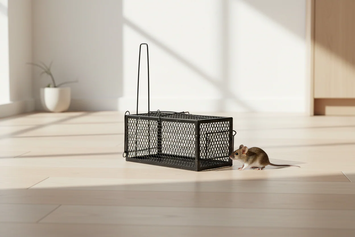 Metal Construction Smart Self-locking Safe and Humane Mousetrap - Image 10